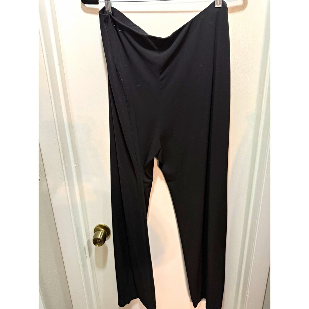 Alfani Black Solid Dress Pants Womens Plus 2X Polyester Spandex Machine Wash